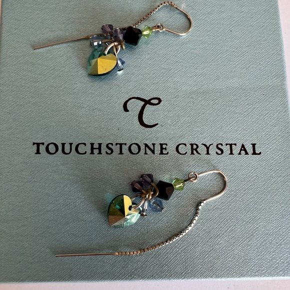 NWT/Box Touchstone Crystal by Swarovski Heart Earrings - Picture 6 of 9